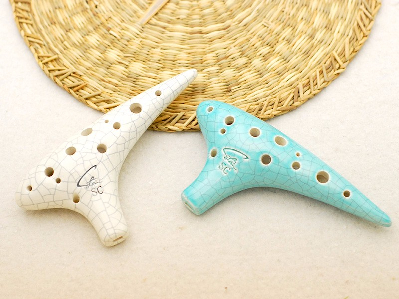 12孔圓頭型裂紋陶笛