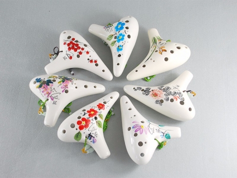 12孔圓頭型手繪陶笛